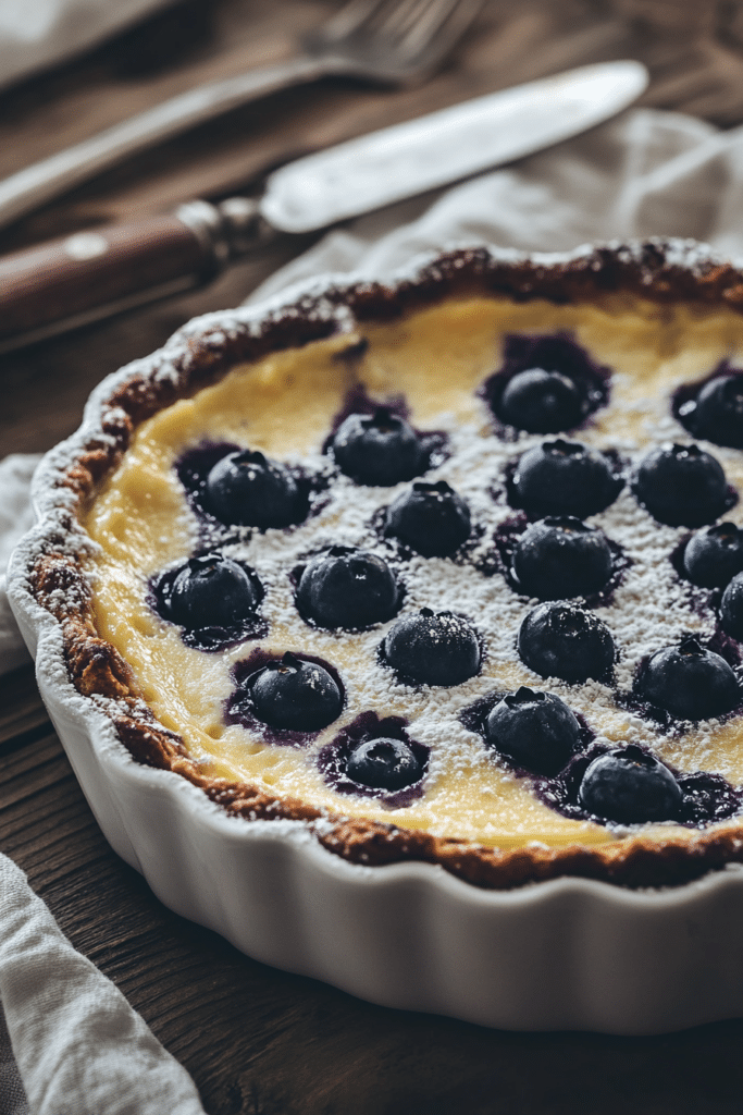 Keto Blueberry Clafoutis – Low Carb Baked French Dessert with Almond Flour