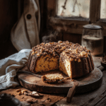 Cocoa Coffee Cake – The 1 Best Moist & Easy Recipe to Bake Today 6 Keto Cocoa Coffee Cake on Rustic Wooden Board