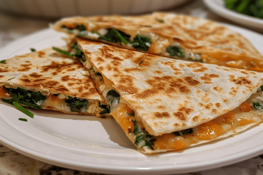 Spinach and Feta Quesadillas – 3 Cheese Crispy Favorite Ready in 20 Minutes