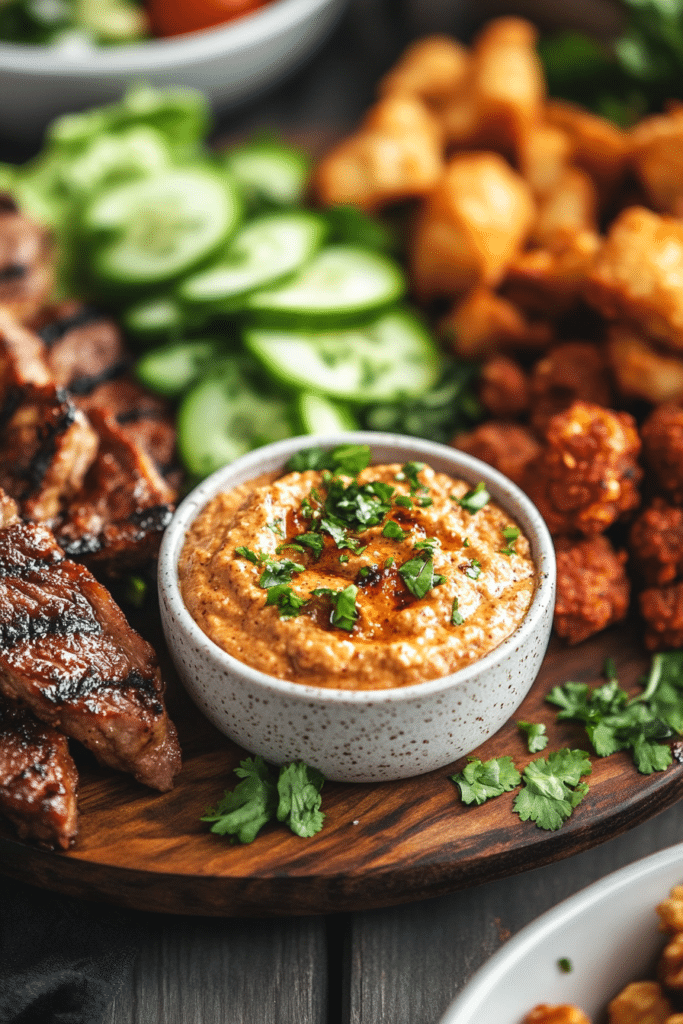 Chipotle Dip – The 1 Ultimate Bold and Smoky Keto Sauce You’ll Crave 8 Chipotle dip served with pork rinds, grilled steak, cucumber sticks, and lettuce wraps
