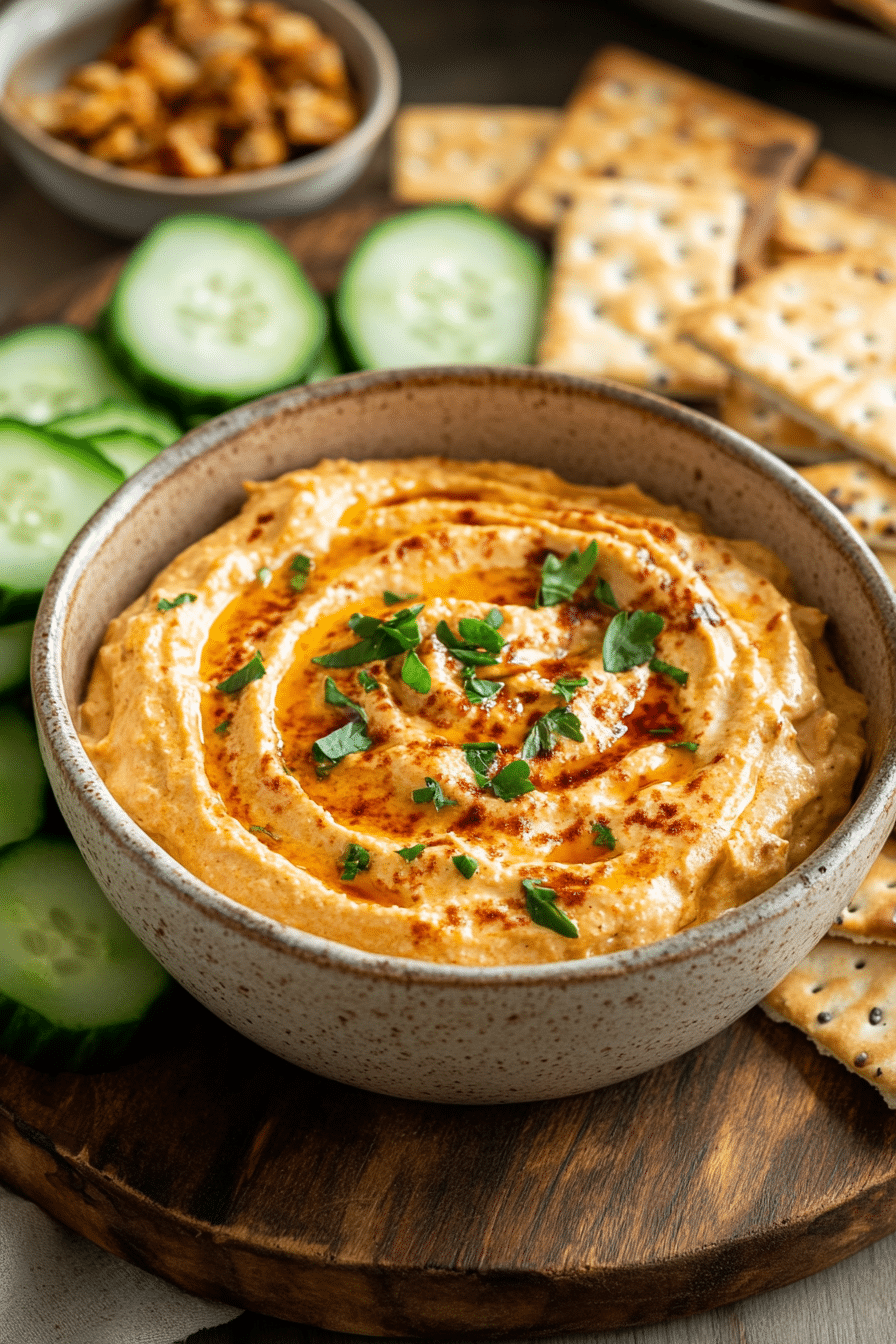 Smoky chipotle dip with keto snacks including grilled chicken and cucumber slices