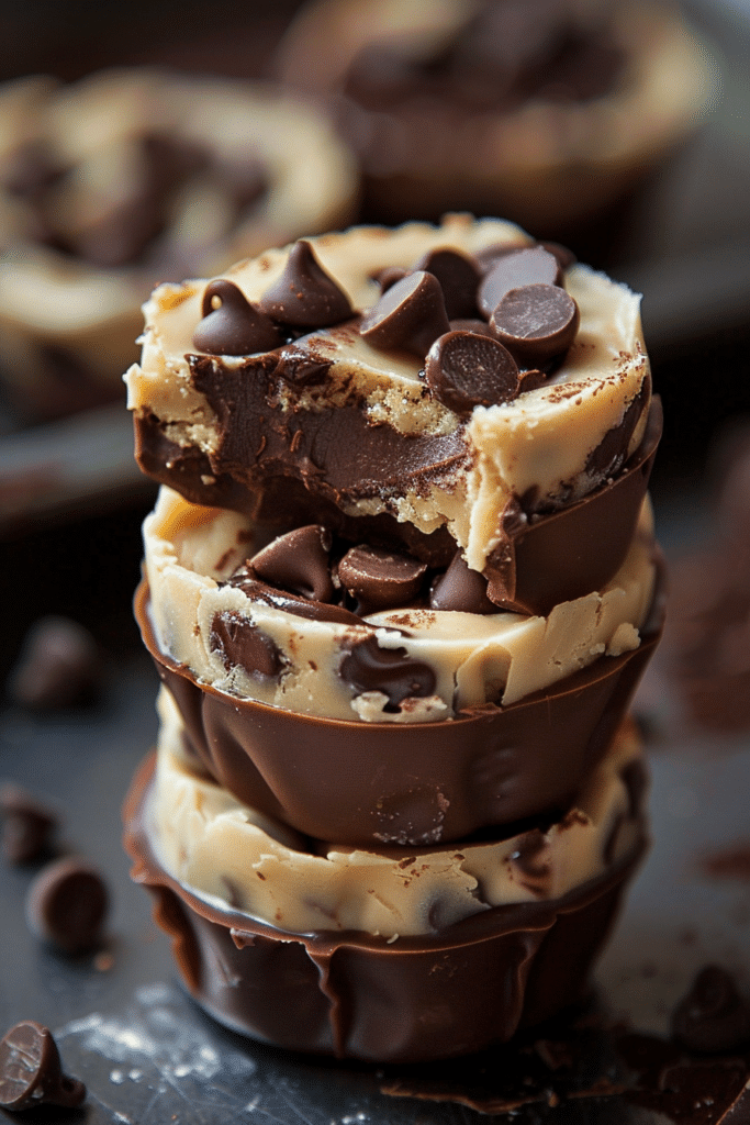 Chocolate Chip Cookie Dough Cups – No Bake Homemade Irresistible