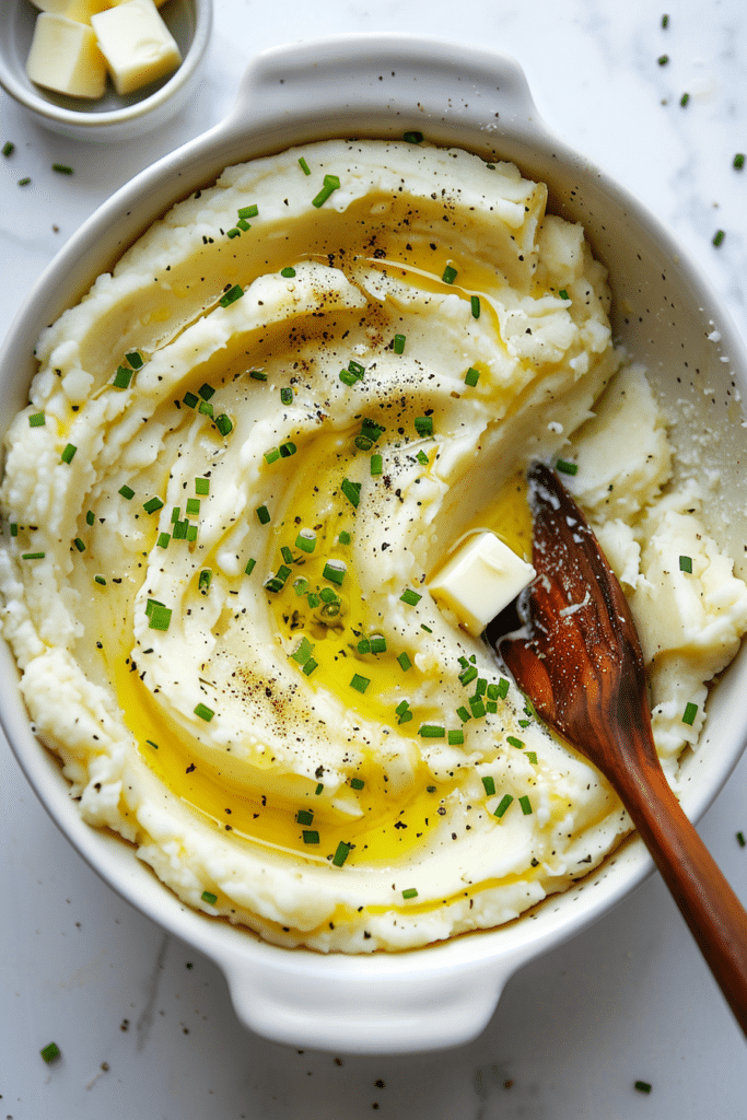 Creamy Homemade Mashed Potatoes with Butter and Chives – Easy Side Dish Recipe