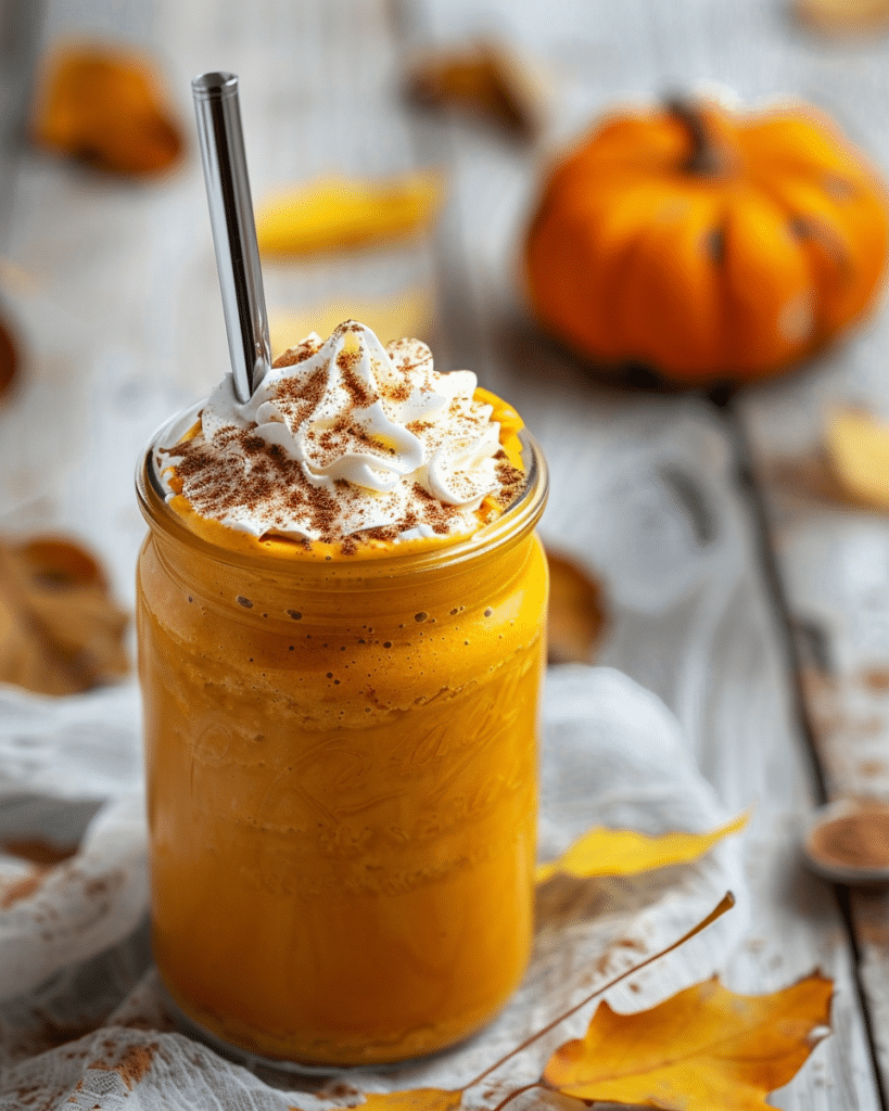 Pumpkin Smoothie – Creamy, Cozy, and Ready in 5 Minutes 8 Creamy Pumpkin Smoothie with Whipped Cream and Cinnamon