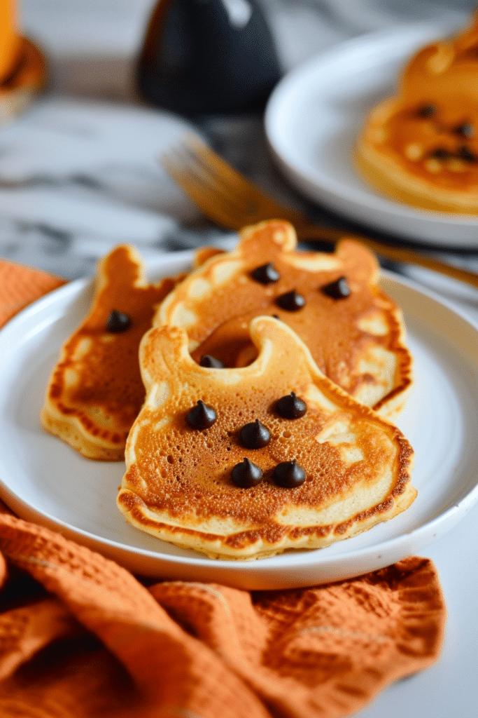 Cute Ghost Shaped Pancakes – Quick Halloween Breakfast for Kids