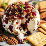 Cranberry Pecan Goat Cheese Ball 6 Festive Cranberry Pecan Cheese Ball Spread – Perfect for Crackers Parties