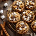 Pumpkin S’mores – A Cozy Fall Twist on a Campfire Classic 7 Fresh Baked Pumpkin Smores Cookies Cooling on a Rack