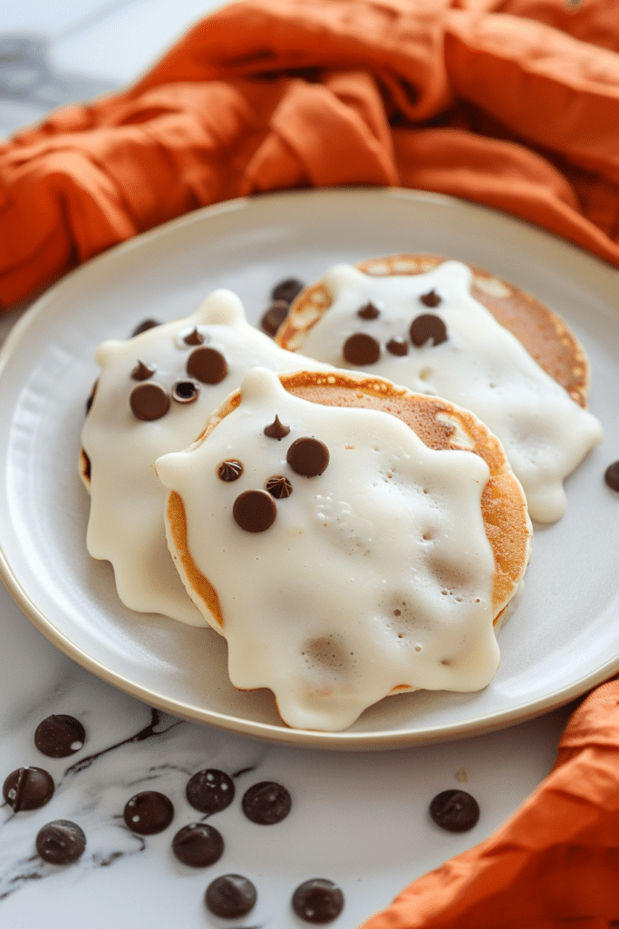 Halloween Ghost Pancakes – Easy & Spooky Breakfast Fun for Kids 🎃👻 6 Ghost Pancakes for Halloween – Easy Spooky Breakfast Kids Love