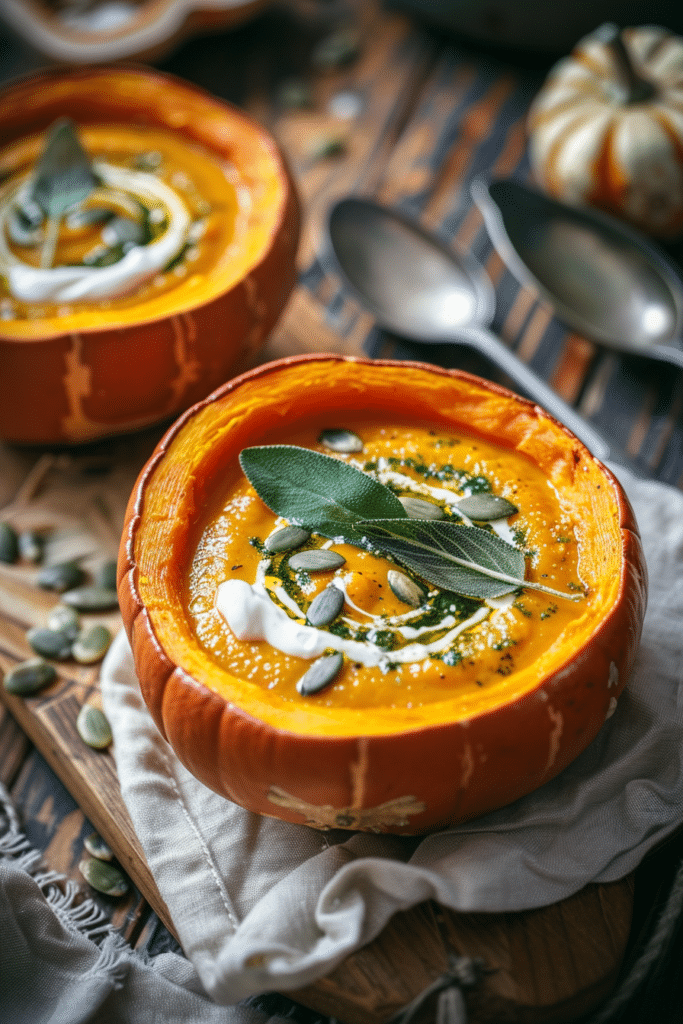 Roasted Pumpkin Seeds – Crispy, Savory Snack You’ll Crave All Fall 6 Homemade Pumpkin Soup with Pesto Toasted Seeds – Served in Roasted Pumpkins