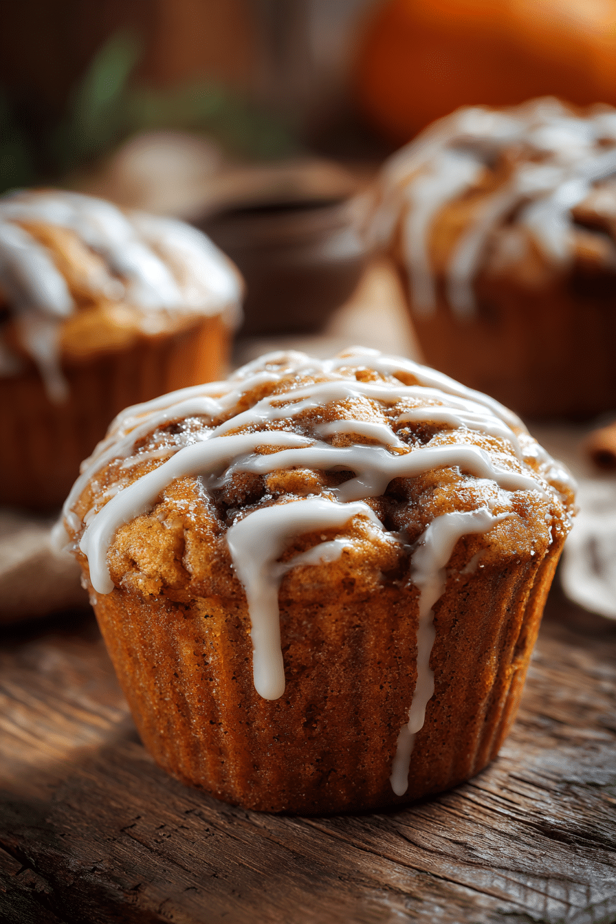 Mini Pumpkin Bread with Cinnamon Swirl Moist Spiced Glazed