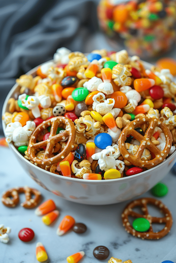 Monster Munch Halloween Snack Mix – Easy Candy Popcorn Party Treat