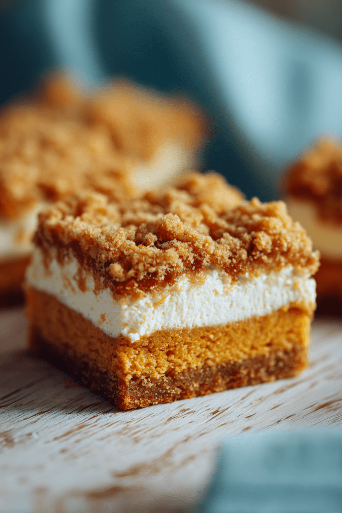 Pumpkin Cream Cheese Crumb Cake (Moist, Spiced Fall Dessert) 6 Pumpkin Cream Cheese Crumb Cake – Soft Pumpkin Bars with Creamy Layer