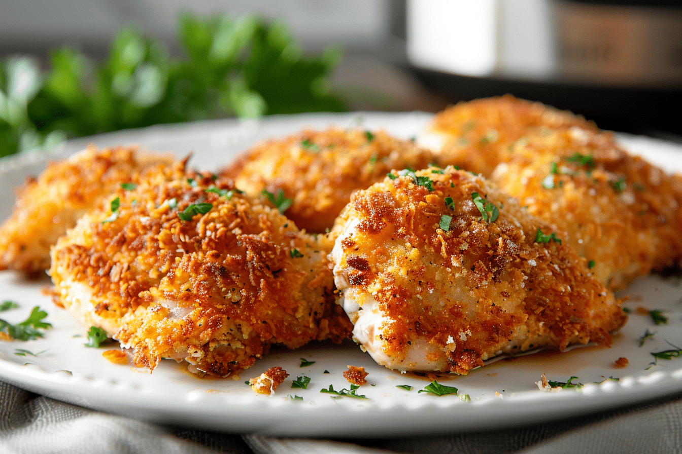 Air Fryer Panko Chicken Thighs 1