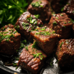 Garlic Butter Air Fryer Steak Bites 3