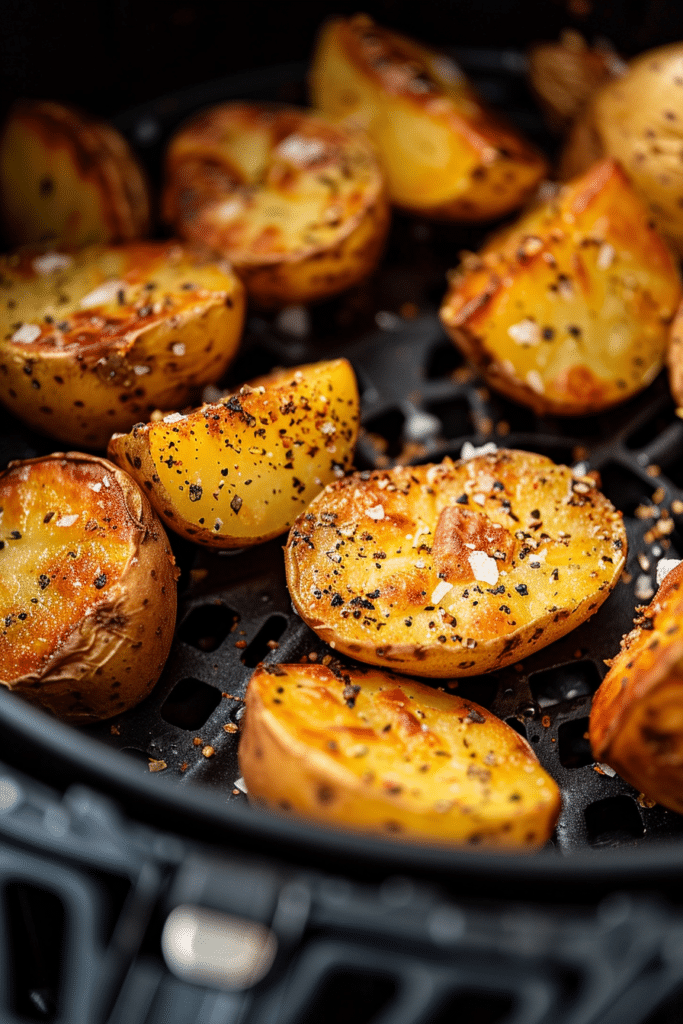 karimizm crispy air fryer baked russet potatoes close up view ef60cf22 f930 4760 a1c6 37b34c14c234 2