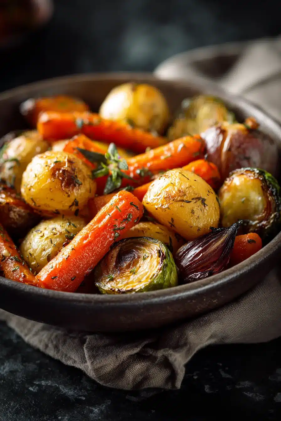 Garlic Herb Roasted Potatoes Carrots and Zucchini