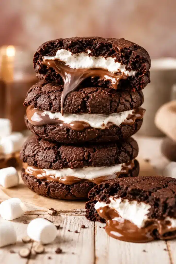 Nutella Marshmallow Cookies Recipe